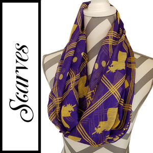 Purple and Yellow Infinity scarf 